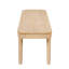 Banc Zellan de 150 cm de long, style moderne du milieu du siècle, en bois massif avec ceinture cannelée, pour salle à manger, chambre ou salon.-133996139