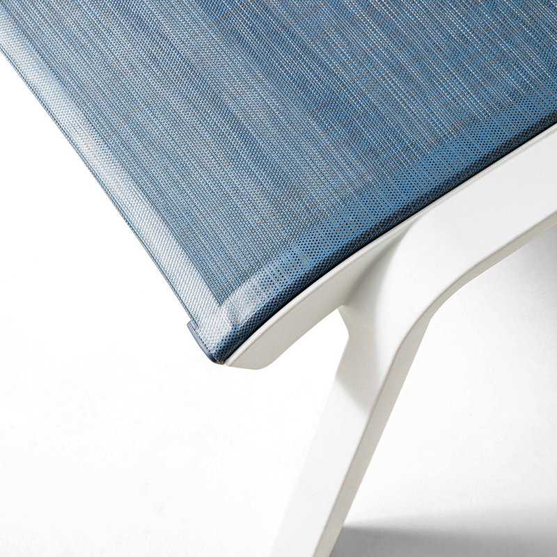 Sunset Outdoor Chaise Lounge, Blue, White
