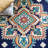Blossom Hand Tufted Wool/Cotton Oriental Rug in Orange/Navy-203688191