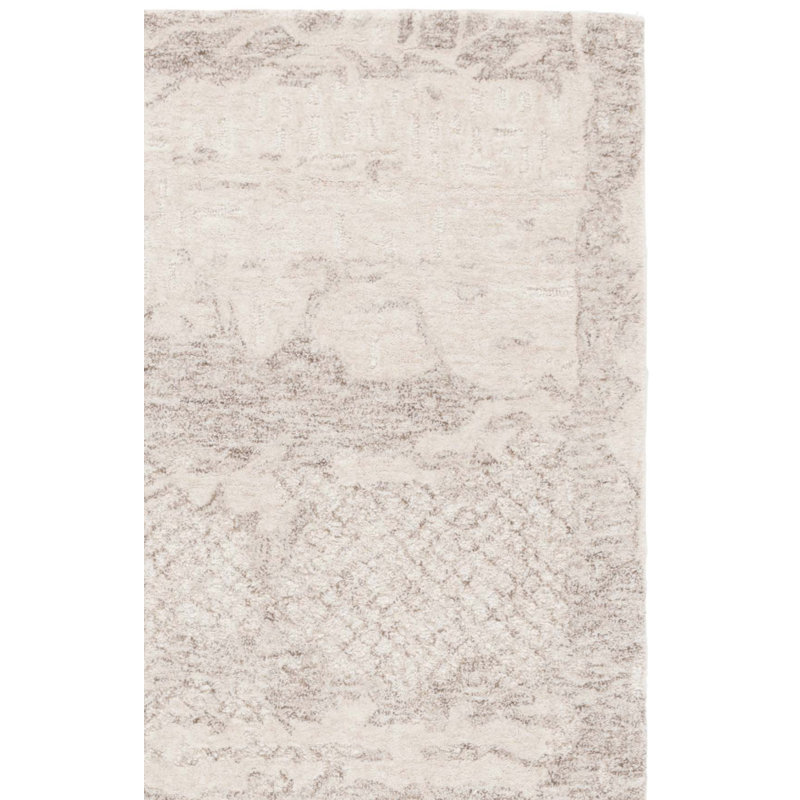 Laine touffetée à la main Malinka 101; Tapis abstrait en coton, Tapis de couloir 2 pi 3 po x 9 pi