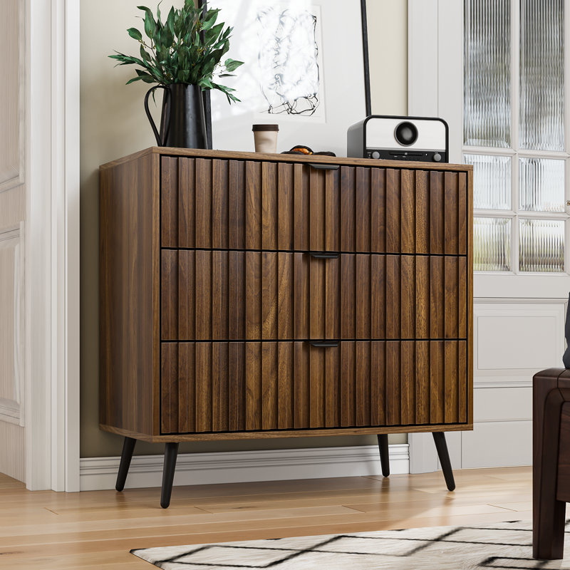 Solid Wood 30cm W 3 - Drawer Chest of Drawers