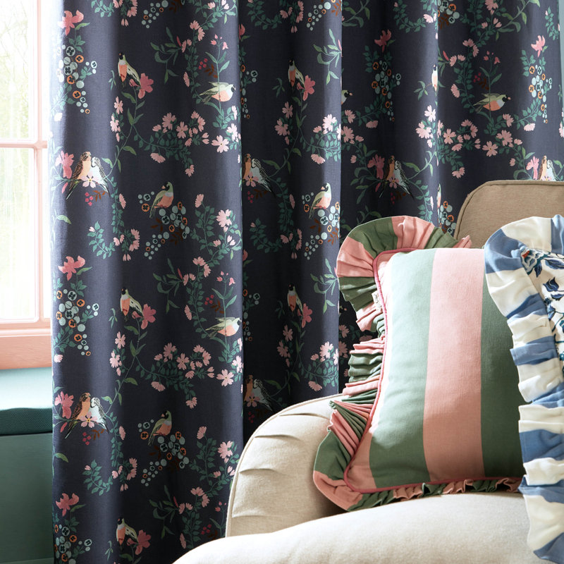 Paper Birds Blackout Eyelet Curtain, 229" W x 229" L