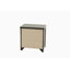 Table de chevet 2 tiroirs en bois avec finition grise