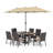 Leonard 6 - Person Patio Dining Set with Rectangular Table , Cushions Included