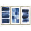 Indigo Horizon II - ensemble de 3 reproductions sur toile abstraites encadrées-129075919-129075918
