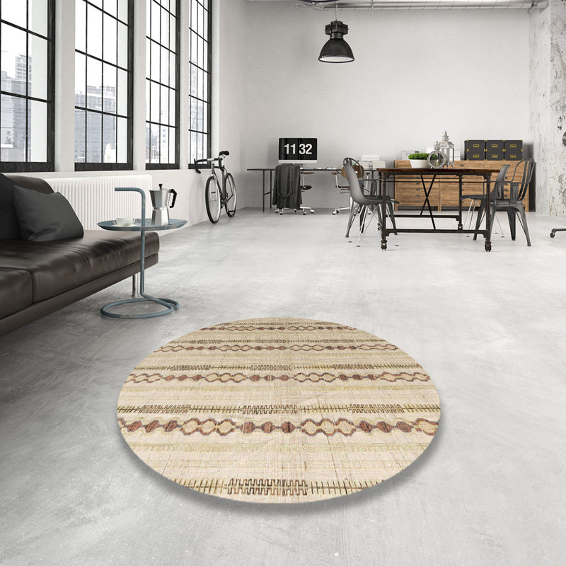 Abstract Indoor Rug, Round 8'
