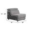 Fauteuil sans accoudoirs moderne en tissu Aarunya