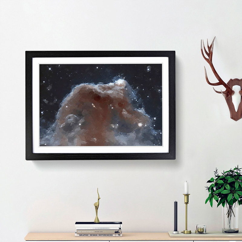 Out of Space Vol.21 in Abstract - Picture Frame Graphic Art Print, 62cm H x 87cm W x 2cm D, Black Framed