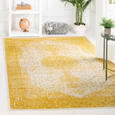 Tapis oriental jaune