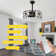 21" Reversible 7-Blade Crystal Ceiling Fan With Lights And Remote, APP Control, 6-Speed, Timer