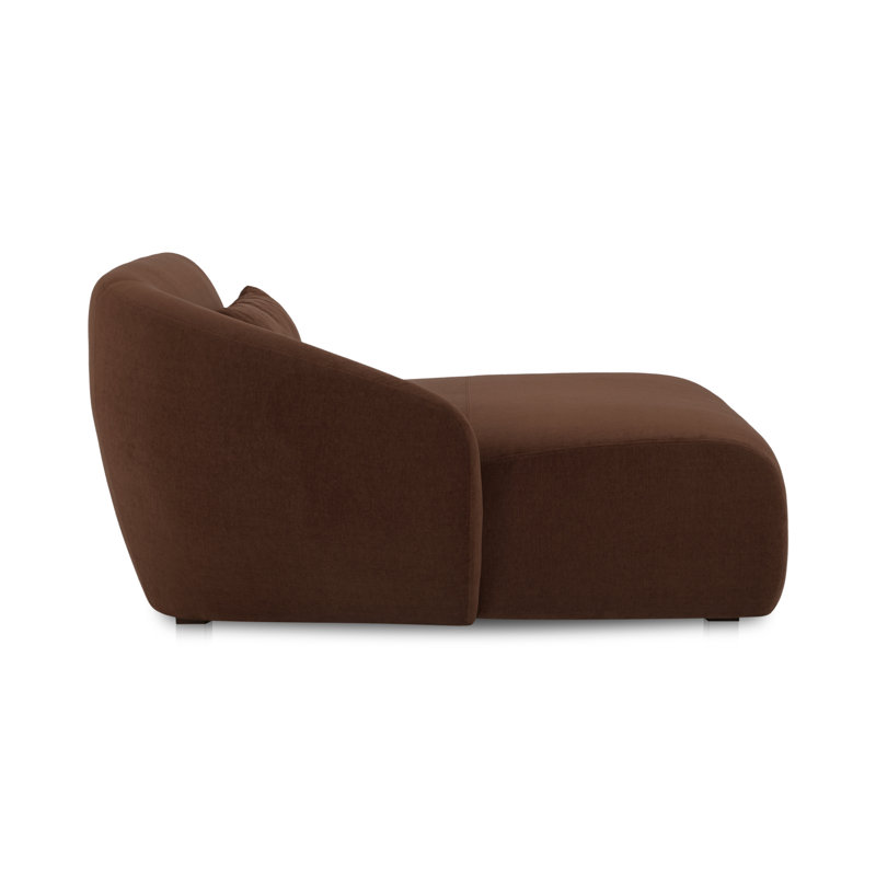 Anson Upholstered Left Arm Chaise, Chestnut Brown