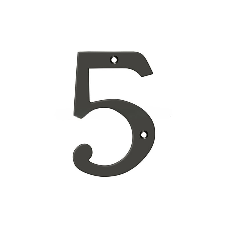Deltana RN4-2U10B 4" Numbers; Solid Brass; Oil Rubbed Bronze Finish