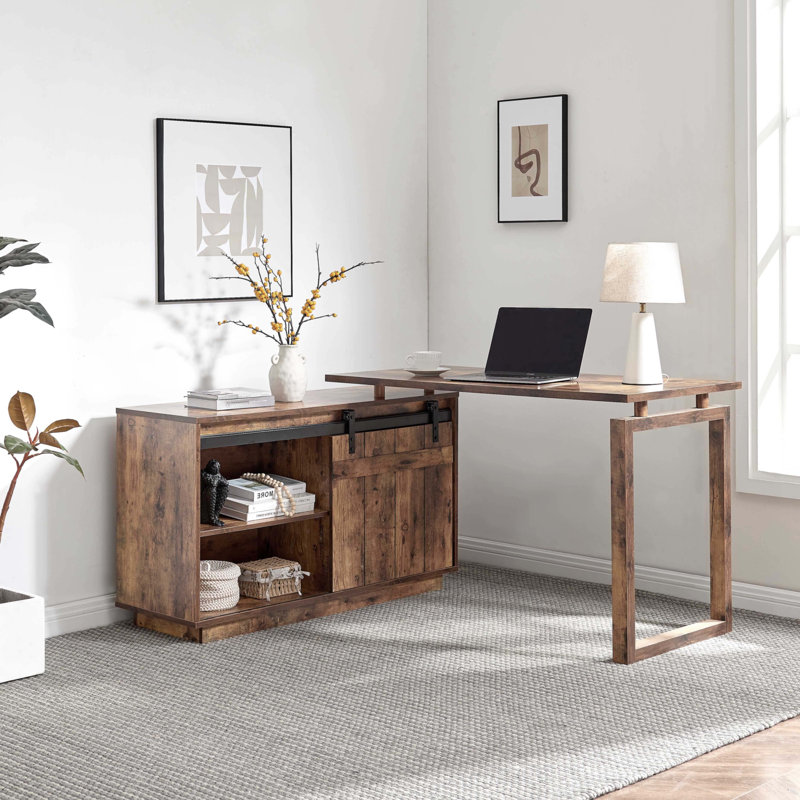 Bureau en forme de L, Distressed Wood