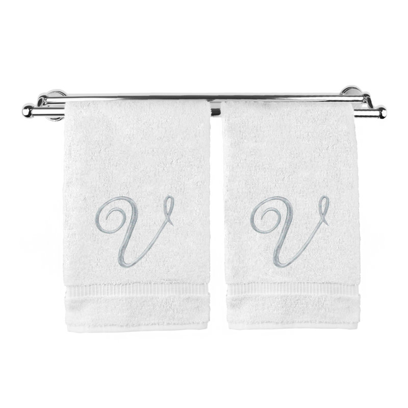 Super Plush Hand Towel, White/Silver, V