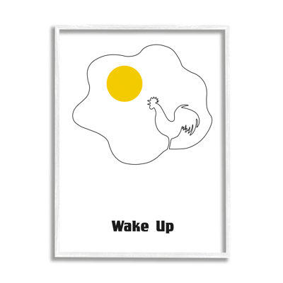 «Wake Up Rooster Sunrise Sunny Side Up Egg», art numérique sur giclée encadrée par Atelier Posters