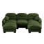 Canapé modulaire confortable en tissu de chenille plissé 3 places-1289055137