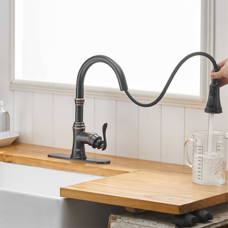 AWZTOO Pull Down Kitchen Faucet, Oil Rubbed Bronze
