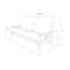 Structure de futon grand lit Stratford, matelas non inclus-1047438971