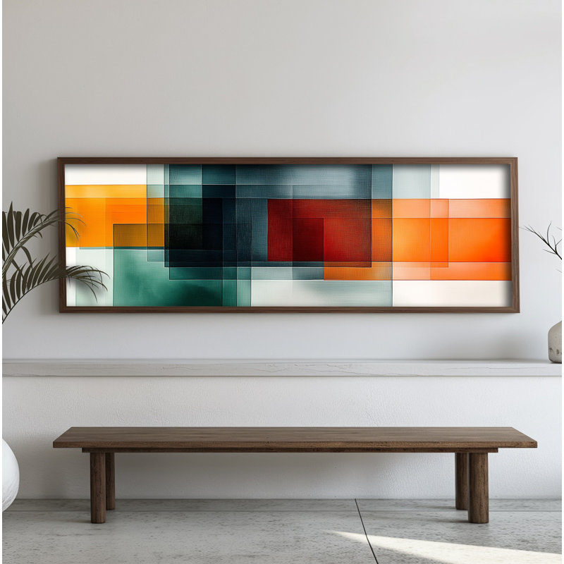 Élégante peinture décorative en panneau de fibres à densité moyenne, 15,7 x 47,2 x 0,1 pouces | 100% panneau de fibres à densité moyenne avec épaisseur de 3 mm, cadre 100% bois de pin | Œuvre d'art imprimé UV pour la décoration intérieure, le salon, le bureau, l'esthétique moderne