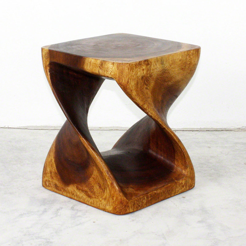 Lawncrest Solid Wood End Table, Walnut