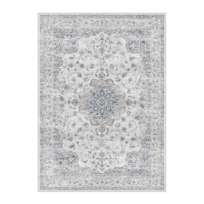 Tapis rétro Soren, Bleu, Rectangle 8'6" x 11'6"