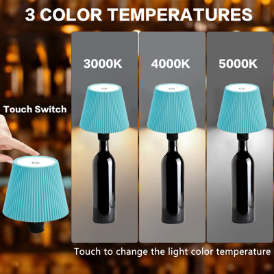 Lampe de bureau sans fil à DEL à intensité variable, 3 températures de couleur, blanc