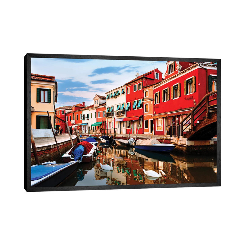Burano Sicily Italy, 45.72 cm H x 66.04 cm W, Black