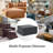 35" Wide Oversized Square Ottoman Coffee Table, Faux Leather Couch Ottoman Large Footstool For Living Room-1326772617