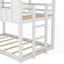 Lit superposé simple avec glissière et fenêtres, fabrication en bois de pin robuste, aucun sommier nécessaire