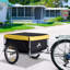 Remorque de cargaison de vélo, remorque de chariot à bagages à deux roues pour roues de 20 à 26 po, jaune