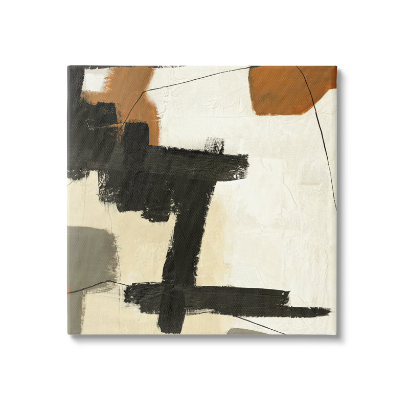 "Stupell Industries", art abstrait sur toile beige par Design Fabrikken, H 24 po x l 24 po x P 1,5 po