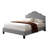 Gray Cal King Upholstered Bed