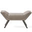 Élégant banc gris avec texture et repose-pieds évasés