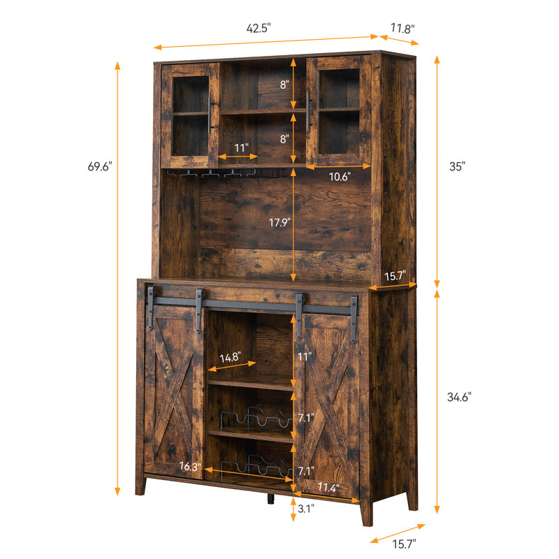 Maceo 47.2'' Sideboard, Retro Brown