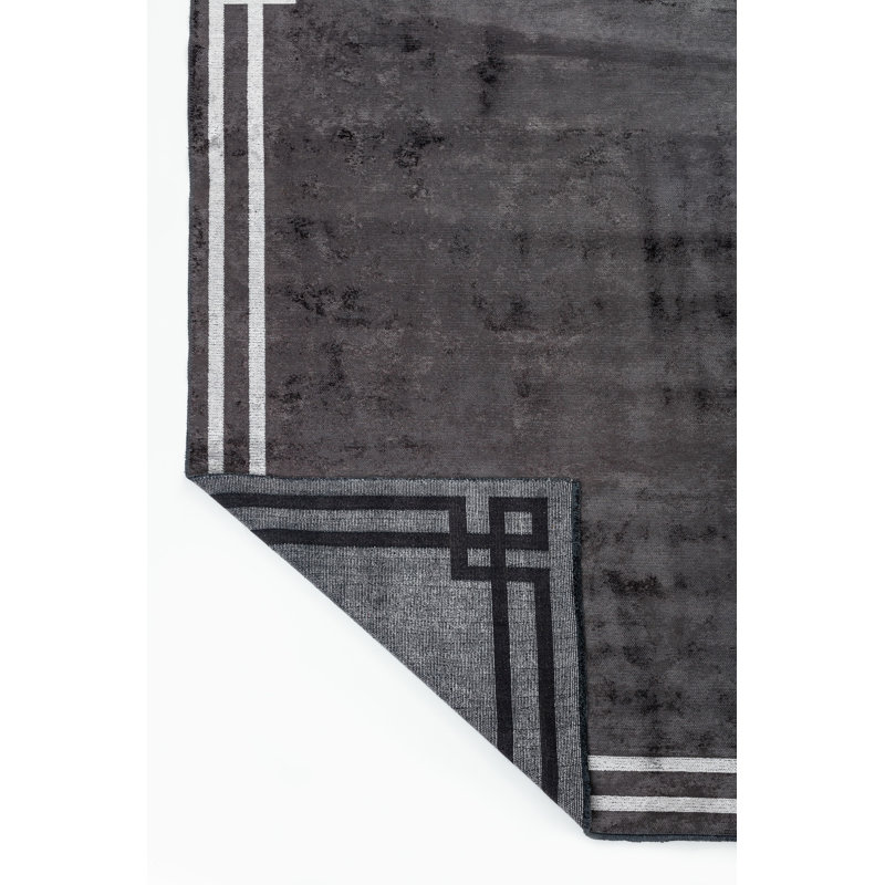 Rapture Gray No Pattern and Not Solid Color Luxury Area Rug, Rectangle 7'10" x 9'10"