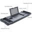 Bamboo Bath Tray Extendable Bath Caddy Trays for Bathtub Grey
