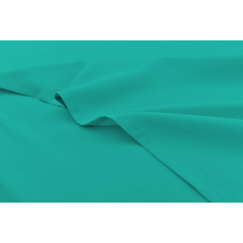  Ensemble de draps 1800 fils en rayonne de bambou, Bleu sarcelle, Ensemble de draps pour très grand lit + drap-hous