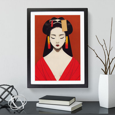 Symmetrical Geisha No.1 - Single Picture Frame Painting