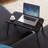 InterGo Foldable Table, Portable Laptop Desk, Bed Table Tray Breakfast And Computer Stand in, Black Marble