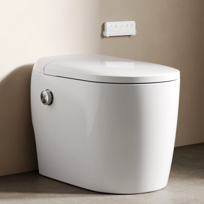 DeerValley Smart Tankless Bidet Toilet with Microbubble Cleaning – Compact One-Piece Design, Auto Flush, Heated Seat & Night Light