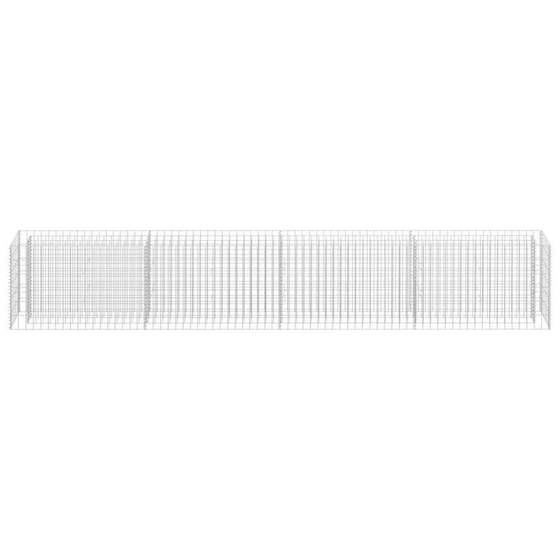 Jardinière surélevée Gabion, H 23,6 po x l 141,7 po x P 11,8 po