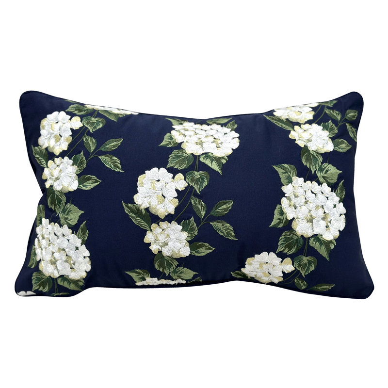 Floral Cotton Throw Pillow