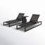 Anxo 26.5'' Outdoor Aluminum Chaise Lounge with Table