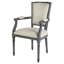 French Fabric Arm Chair in Ivory