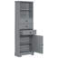 Armoire de salle de bain traditionnelle 67 po Durnell avec tablettes réglables et panneau de fibres à densité moyenne imperméable-126157661