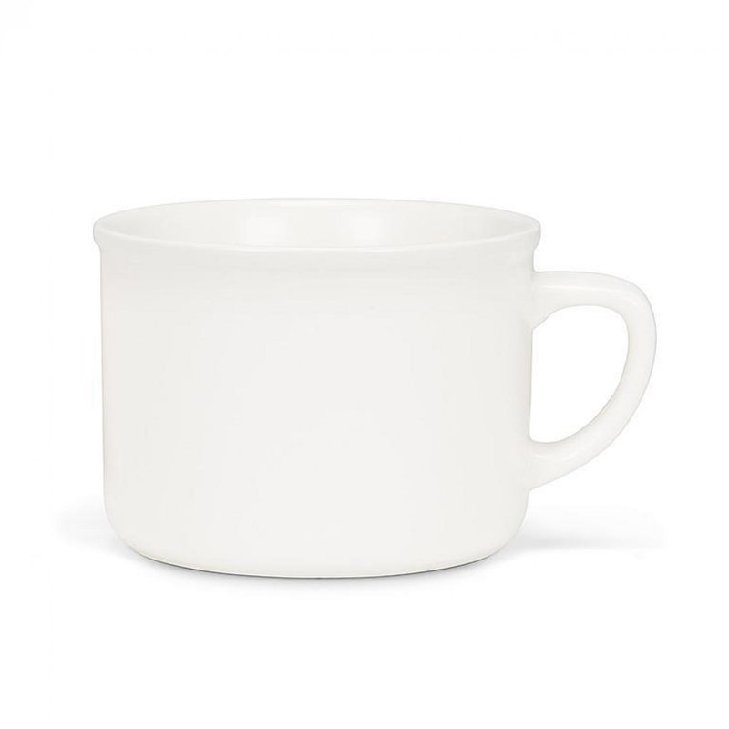 Tasse à cappuccino en grès Peavler, Blanc
