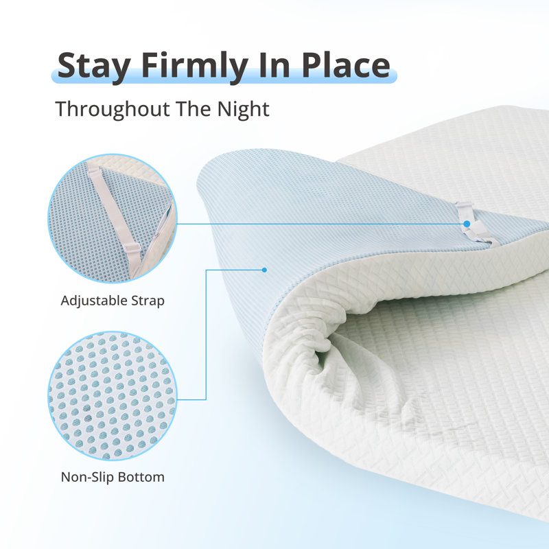 Burgettstown Memory Foam Mattress Topper, Twin, 4