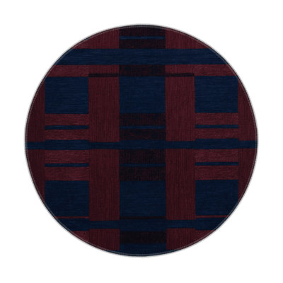 Tapis d'intérieur et d'extérieur à carreaux bleu