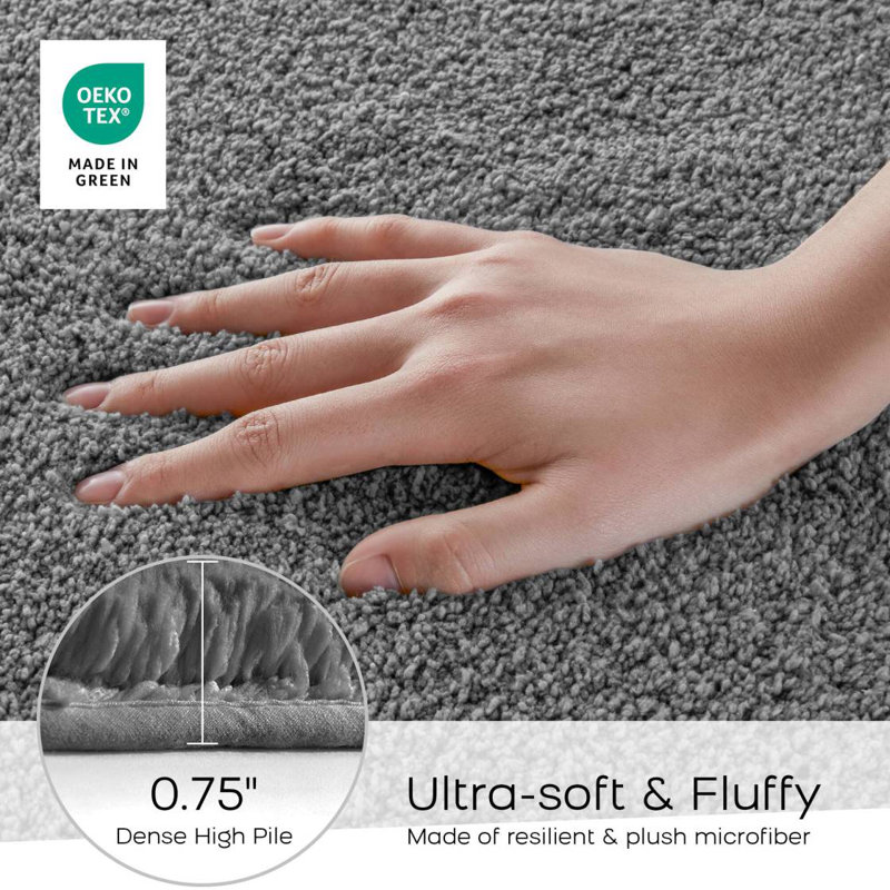 Marshmallow Bath Rug Collection, Single- 2' L x 1'8" W