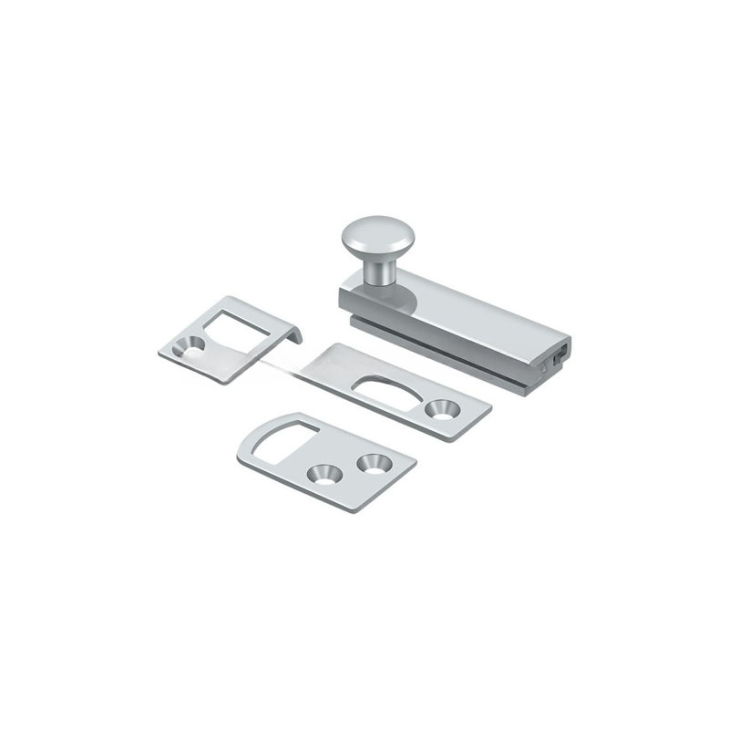 Deltana 2SBCS003 2" Surface Bolt, Concealed Screw, HD in PVD Polished Brass